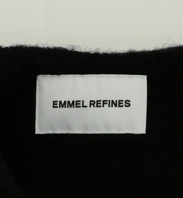 EMMEL REFINES＞EM ノーカラー Aライン シャギー コート|green label