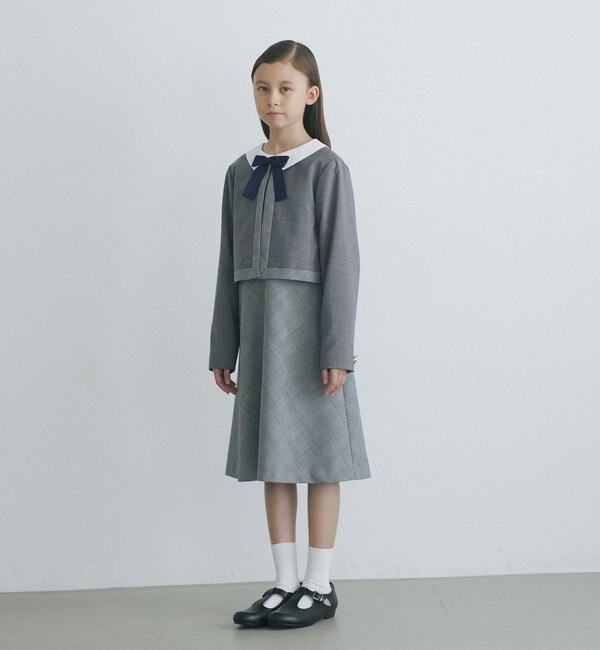 T/W グレンチェックワンピース×ボレロ セット|green label relaxing