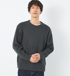 フラッフィー モヘヤミックス クルーネック ニット