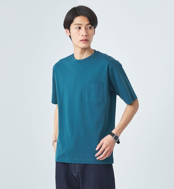 メンズファッションオススメ|【グリーンレーベルリラクシング/green label relaxing】 オーガニック ポンチ クルーネック Tシャツ
