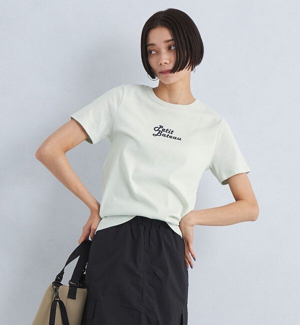 別注】＜PETIT BATEAU＞フロント プリント ショートスリーブ Tシャツ