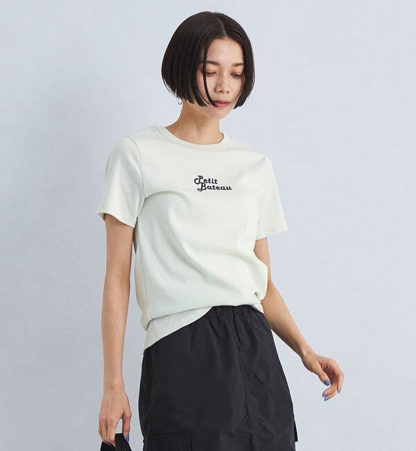 別注】＜PETIT BATEAU＞フロント プリント ショートスリーブ Tシャツ