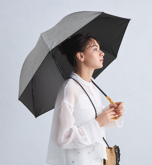 モテ系ファッションメンズ|【グリーンレーベルリラクシング/green label relaxing】 バンブーハンドル 2 日傘 -晴雨兼用-