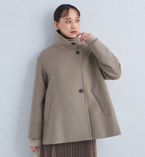［size SHORT/TALLあり］SENTDALE WOOL スタンドカラー ミドル コート