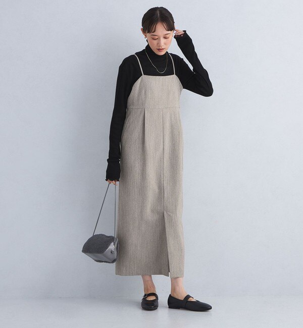 ［size SHORT/TALLあり］ツイードライク キャミソール ワンピース