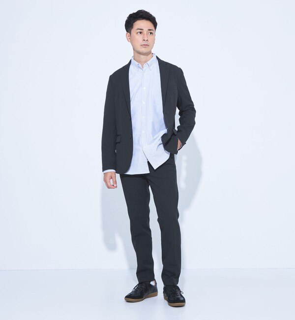 WEB限定】JUST fit Wライク セットアップ ジャケット＆パンツ -ストレッチ・防シワ-|green label relaxing( グリーンレーベルリラクシング)の通販｜アイルミネ