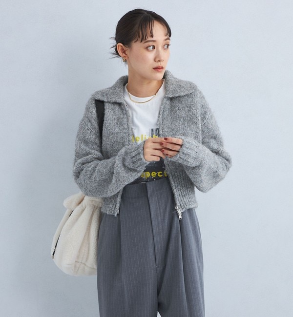 FOXブレンド セッケツ フォルム クルーネック ニット カーディガン|green label relaxing(グリーンレーベルリラクシング )の通販｜アイルミネ