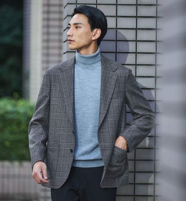 ファッションメンズお薦め|【グリーンレーベルリラクシング/green label relaxing】 GLR CLOTH ミルド チェック 3B ジャケット