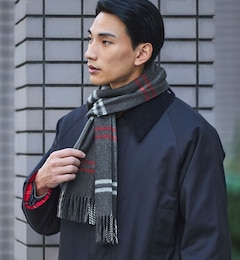 【別注】＜Johnstons of Elgin＞GLR ウールカシミヤ マフラー