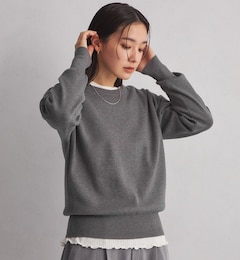 【WEB限定】＜at ease＞クルーネック ニット プルオーバー -ウォッシャブル-