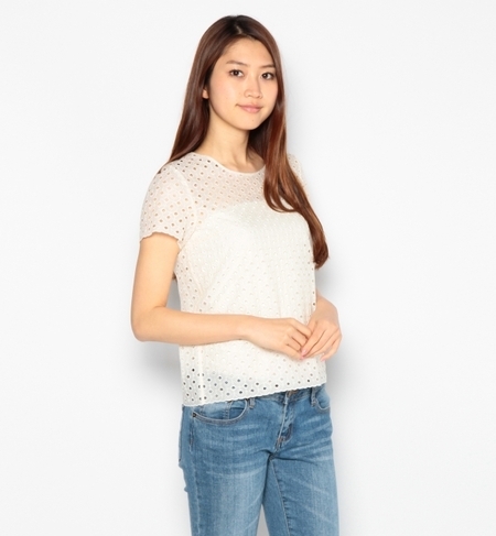【CLASSY.7月号掲載】【Sweet6月号掲載】BYSF カットレース ショートスリーブ