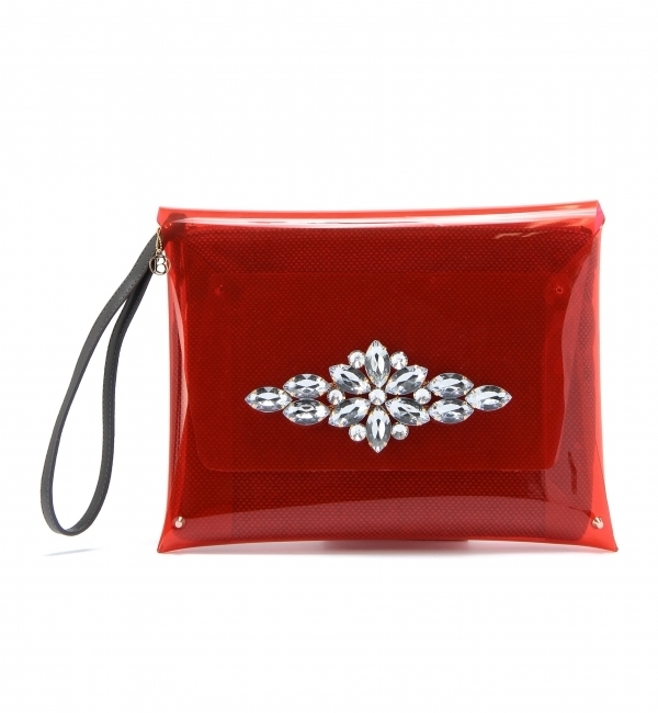 【MORE9月号掲載】BYSF BEVERLY クリアクラッチバッグ