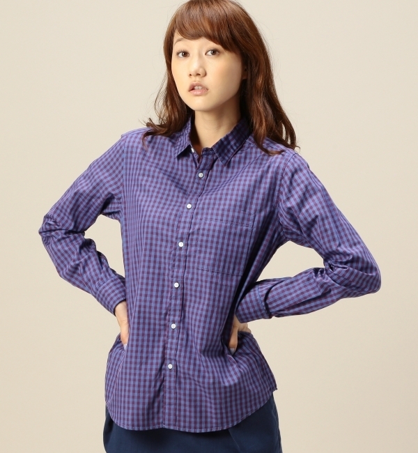 BYBC コットンカラーギンガムレギュラーシャツ