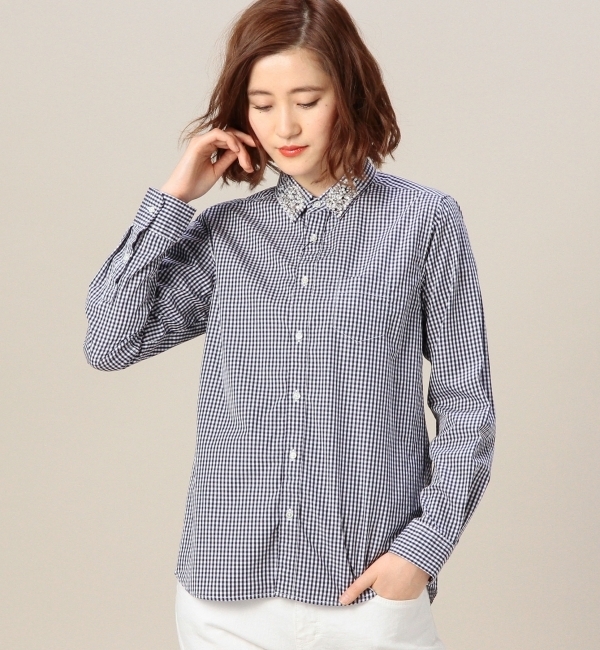 【ビューティアンドユース ユナイテッドアローズ/BEAUTY＆YOUTH UNITED ARROWS】 BYSF コットンビジューカラーレギュラーシャツ [送料無料]