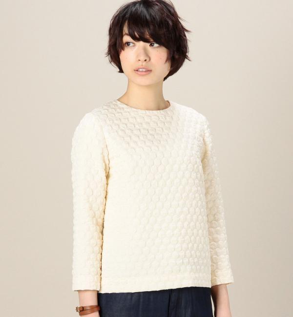 【ビューティアンドユース ユナイテッドアローズ/BEAUTY＆YOUTH UNITED ARROWS】 BYTF ドットジャカード9分袖プルオーバー [送料無料]