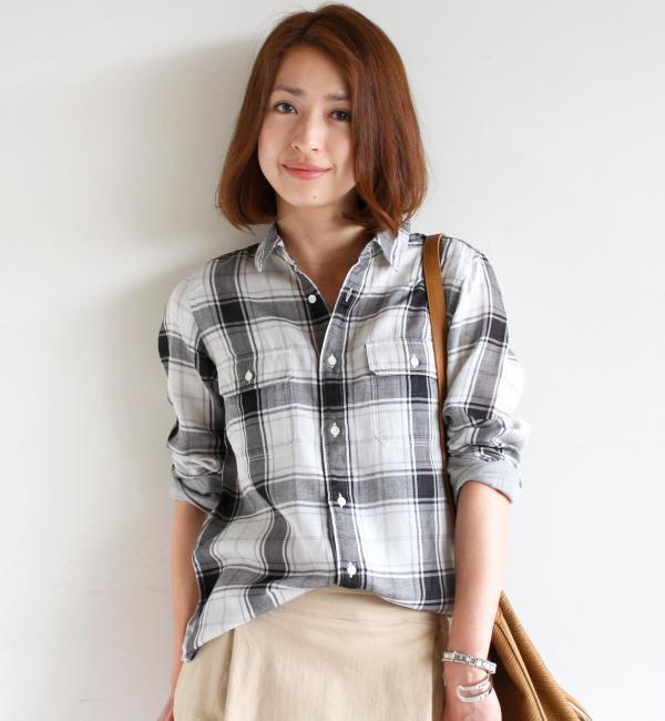 【ビューティアンドユース ユナイテッドアローズ/BEAUTY＆YOUTH UNITED ARROWS】 BYBC ダブルガーゼチェックレギュラーカラーシャツ [送料無料]