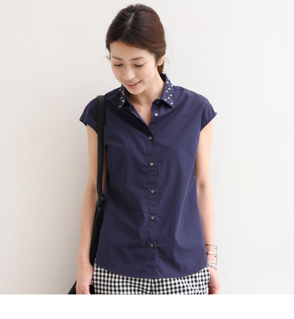 BYSF ビジューカラーフレンチスリーブ