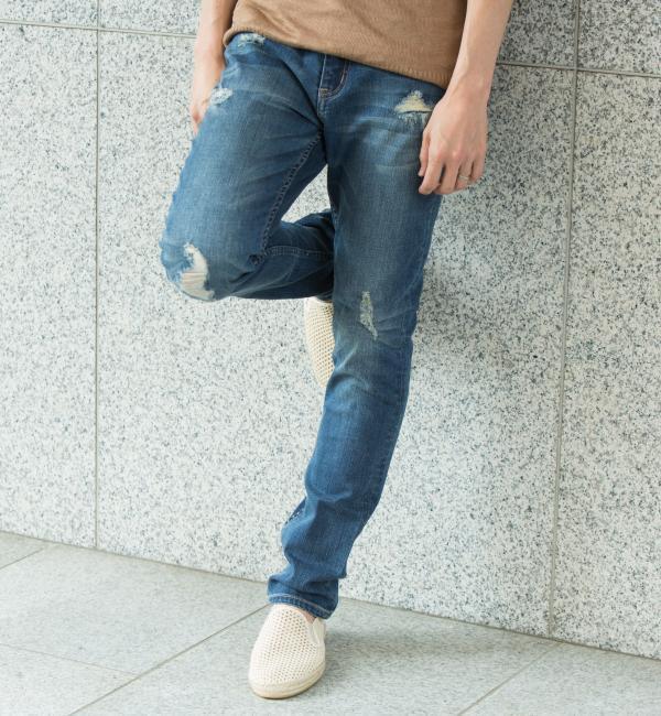 【ビューティアンドユース ユナイテッドアローズ/BEAUTY＆YOUTH UNITED ARROWS】 【WEB限定】bｙ ∴ クラッシュデニム スキニー パンツ [送料無料]