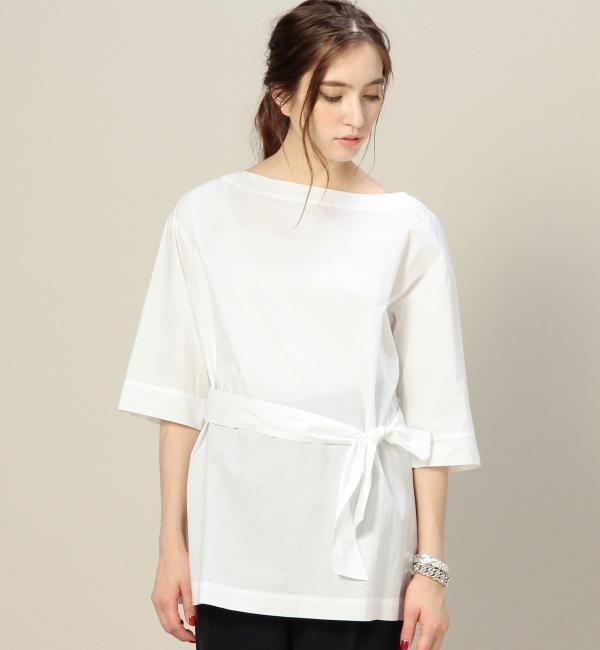 【ビューティアンドユース ユナイテッドアローズ/BEAUTY＆YOUTH UNITED ARROWS】 BY タイプライターAラインベルト6分袖ブラウス [送料無料]