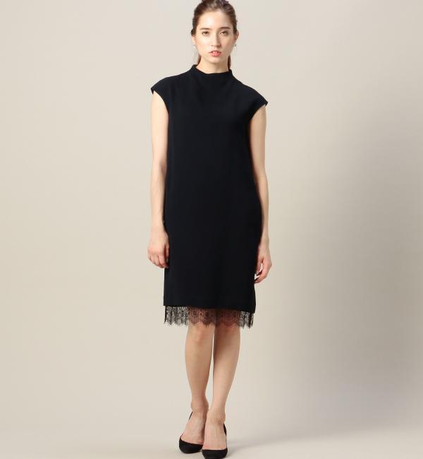 【ビューティアンドユース ユナイテッドアローズ/BEAUTY＆YOUTH UNITED ARROWS】 BY DRESS ボトルネックヘムレースドレス [送料無料]