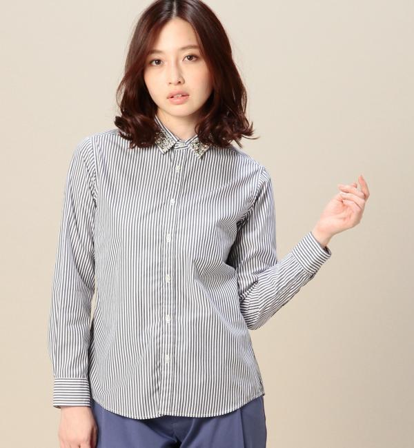 【ビューティアンドユース ユナイテッドアローズ/BEAUTY＆YOUTH UNITED ARROWS】 BY コットンビジューカラーレギュラーシャツ [送料無料]
