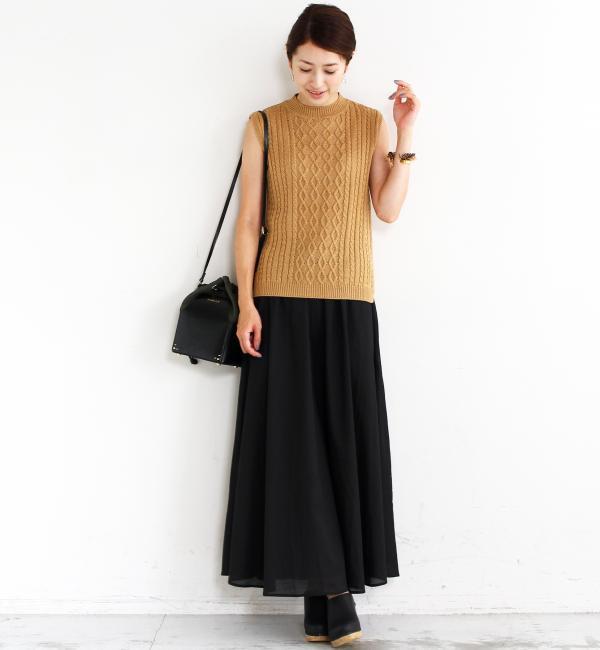【ビューティアンドユース ユナイテッドアローズ/BEAUTY＆YOUTH UNITED ARROWS】 【WEB限定】【5WAY】by∵ ※ケーブルベスト×リバーシブルマキシスカート セット [送料無料]