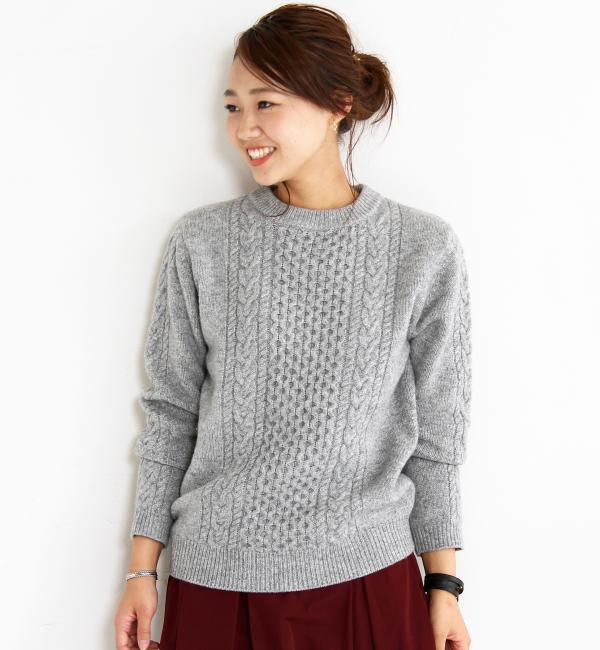 【ビューティアンドユース ユナイテッドアローズ/BEAUTY＆YOUTH UNITED ARROWS】 【予約】BY エアーヤーンケーブルニットプルオーバー [送料無料]