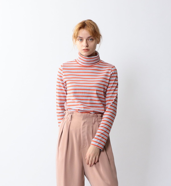 Steven Alan＞MULTI BORDER TURTLE NECK PULLOVER/プルオーバー