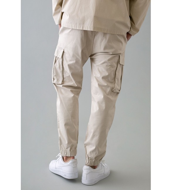 khaki cargo joggers