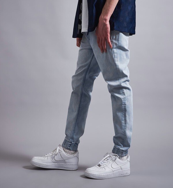 monkey time＞ Re:USECLED DENIM SKINNY JOGGER/デニムジョガーパンツ