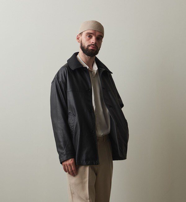 Steven Alan ITLY LAMB MAC COAT ラムレザー コート ジャケット