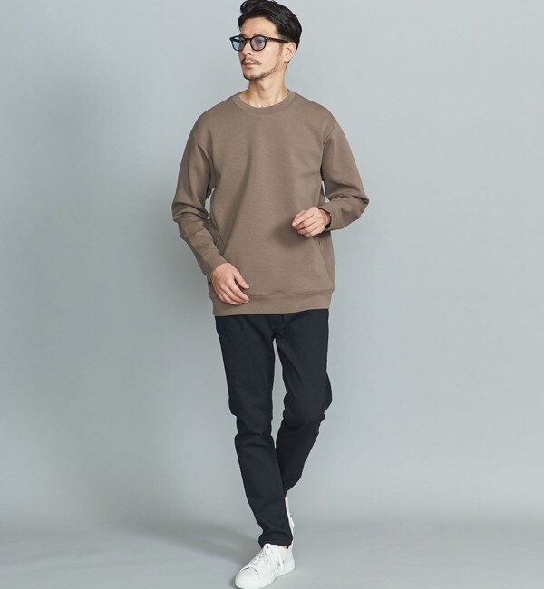 WEB限定 WARDROBE SMART】ダブルニット クルーネック スウェット