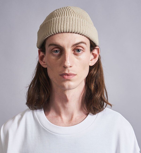 monkey time＞ POLYESTER ACRYLIC AZE SHORT BEANIE/ビーニー