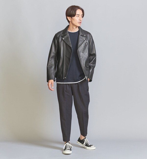 再値下げ】UNITED ARROWS B&Y シープレザーダブルライダース-