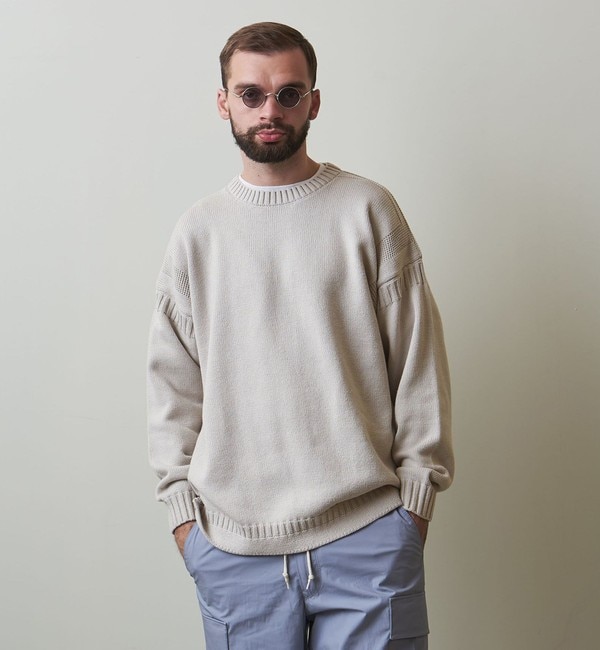 Steven Alan＞ AIR LOGG GUERNSEY SWEATER-LOOSE/ニット|BEAUTY&YOUTH UNITED  ARROWS(ビューティーアンドユース ユナイテッドアローズ)の通販｜アイルミネ