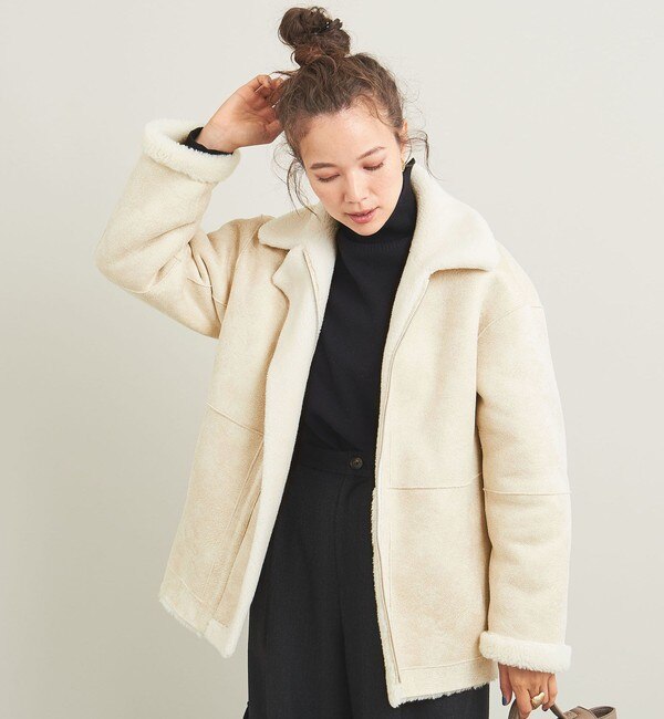 ボア×フェイクムートン リバーシブルブルゾン -2WAY-|BEAUTY&YOUTH