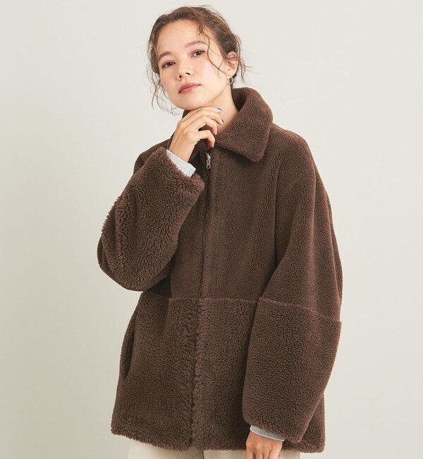 ボア×フェイクムートン リバーシブルブルゾン -2WAY-|BEAUTY&YOUTH
