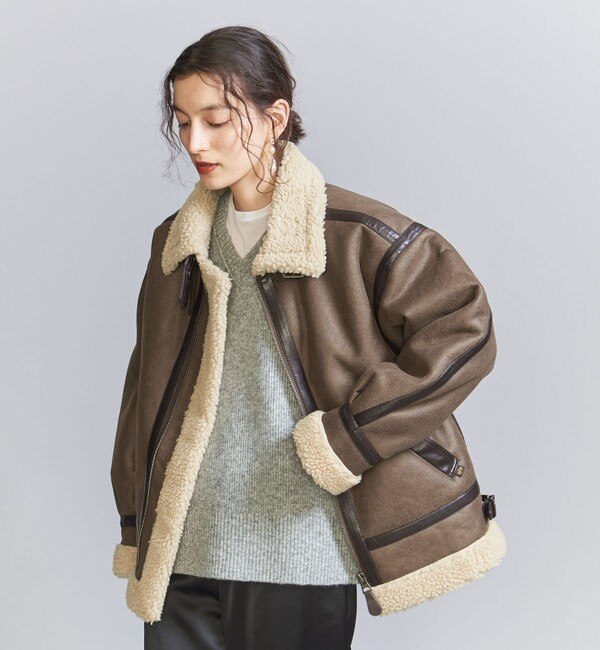 【WEB限定】＜ALPHA INDUSTRIES＞B-3 フェイクムートン ジャケット