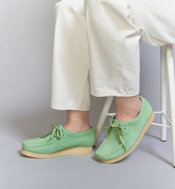 Clarks＞WALLABEE ワラビー スエード シューズ/Pine Green