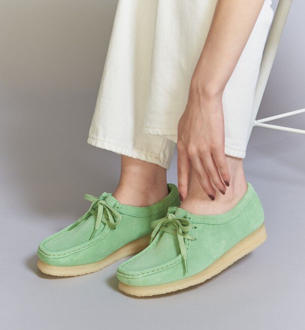 本店は ＜Clarks＞WALLABEE ワラビー スエード シューズ/Pine Green