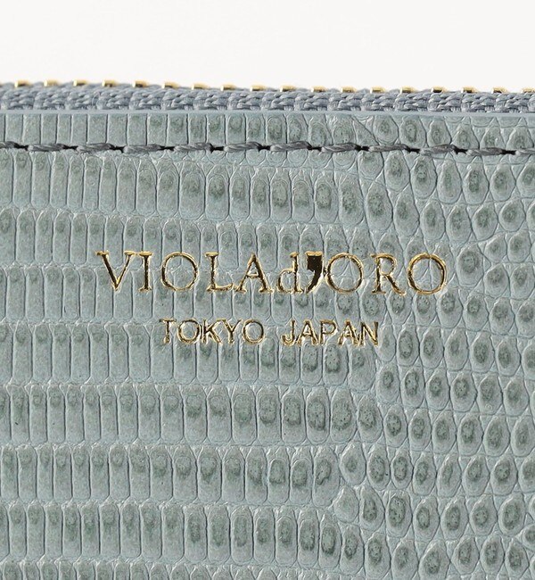 WEB限定】＜VIOLAd'ORO＞PORTA リザードエンボス レザー ジップ