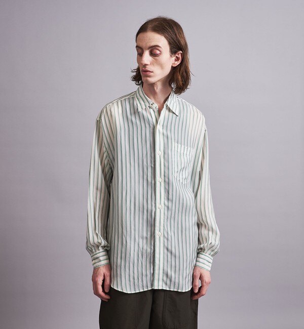 monkey time＞ WASH CUPRA STRIPE SHIRT/シャツ|BEAUTY&YOUTH UNITED