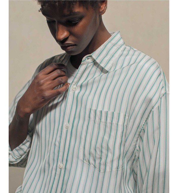 monkey time＞ WASH CUPRA STRIPE SHIRT/シャツ|BEAUTY&YOUTH UNITED