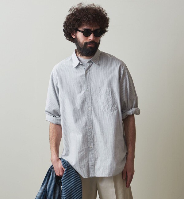 Steven Alan＞ TOP POPLIN REGULAR COLLAR SHIRT -ALINE/シャツ