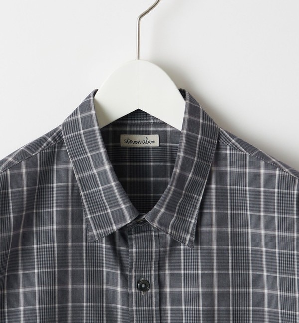 Steven Alan＞ C/S/L CHECK REGULAR COLLAR SHIRT -ALINE/シャツ