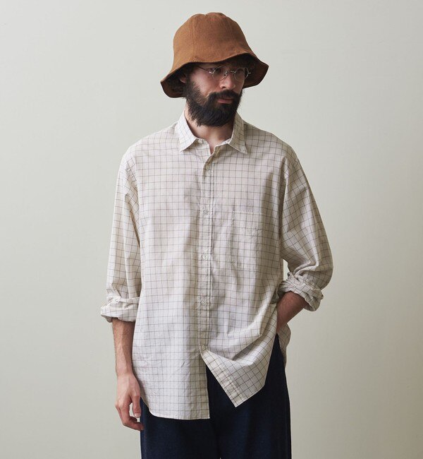 Steven Alan＞ C/S/L CHECK REGULAR COLLAR SHIRT -ALINE/シャツ