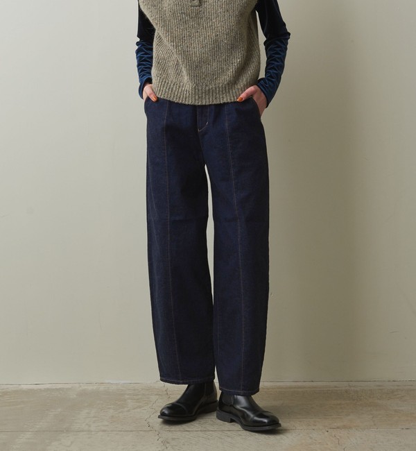 Steven Alan＞12OZ DENIM WIDE TAPERED PANTS/デニムパンツ ...