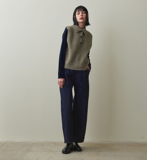 Steven Alan＞12OZ DENIM WIDE TAPERED PANTS/デニムパンツ 