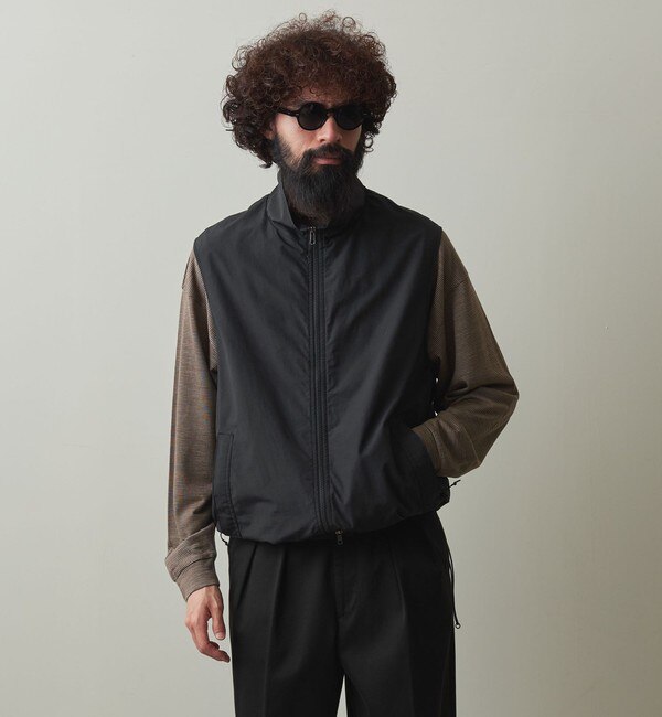 ＜Steven Alan＞ COTTON NYLON ZIP STAND VEST/ベスト