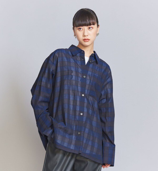 Frank\u0026Eileen コットンシャツ DARK BLUE《 Eileen 》 - シャツ